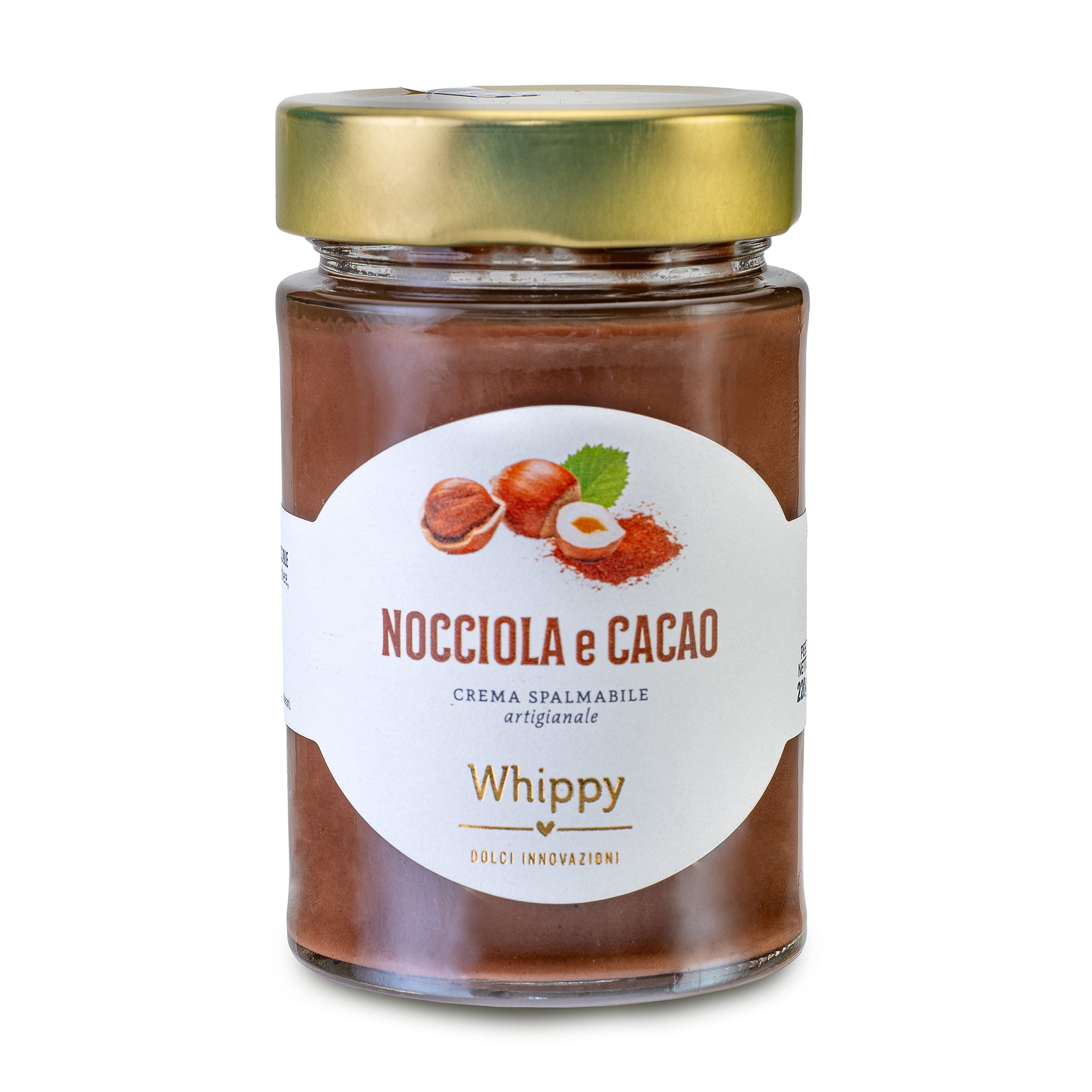 Spalmabile Nocciola e cacao, gustosa crema spalmabile alla nocciola e cacao in vasetto da 220g
