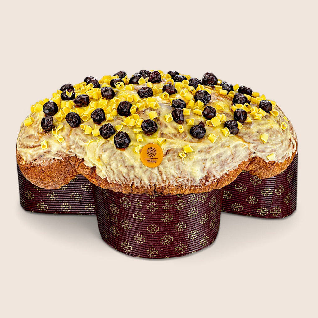 Colomba artigianale Amarena stregata, farcita con amarene candite e crema pasticcera