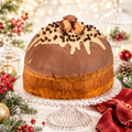 Artisanal Panettone Goloso Nocciolatte, with a jar of Gran Nocciola IGP spreadable cream