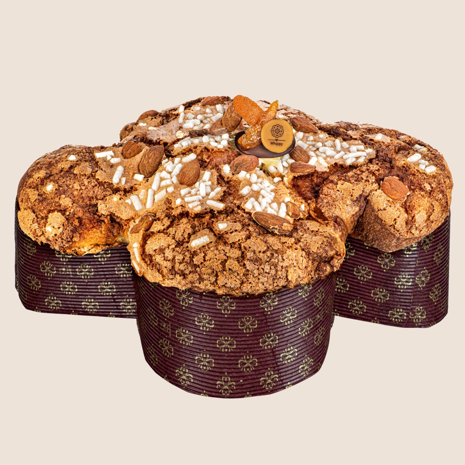 Colomba artigianale senza lattosio Cuore d'Albicocca,con glassa alle mandorle